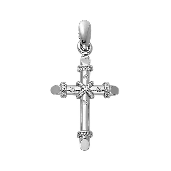 TGDJ Other - 14K White Gold Religious Cross Pendant